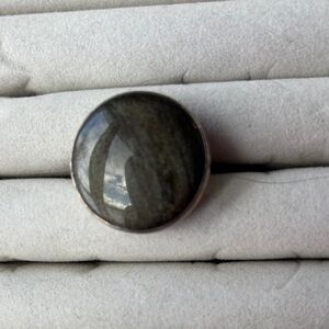 Round Gray Stone Ring
